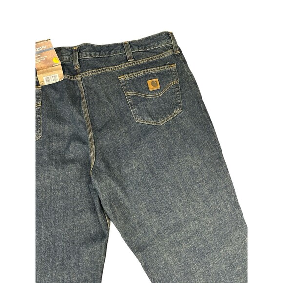 Carhartt Tipton Jeans Relaxed Fit Straight Leg 44x32 Dark Wash Western Workwear - Picture 4 of 8